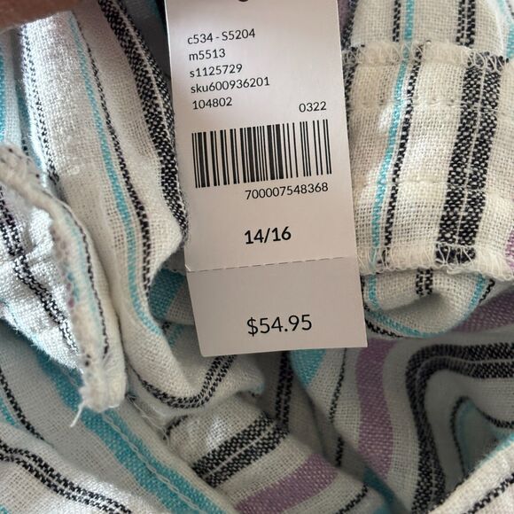 Lane Bryant NWT Linen Blend Pull On Tie Waist Shorts Plus Size 14/16 - Picture 11 of 12